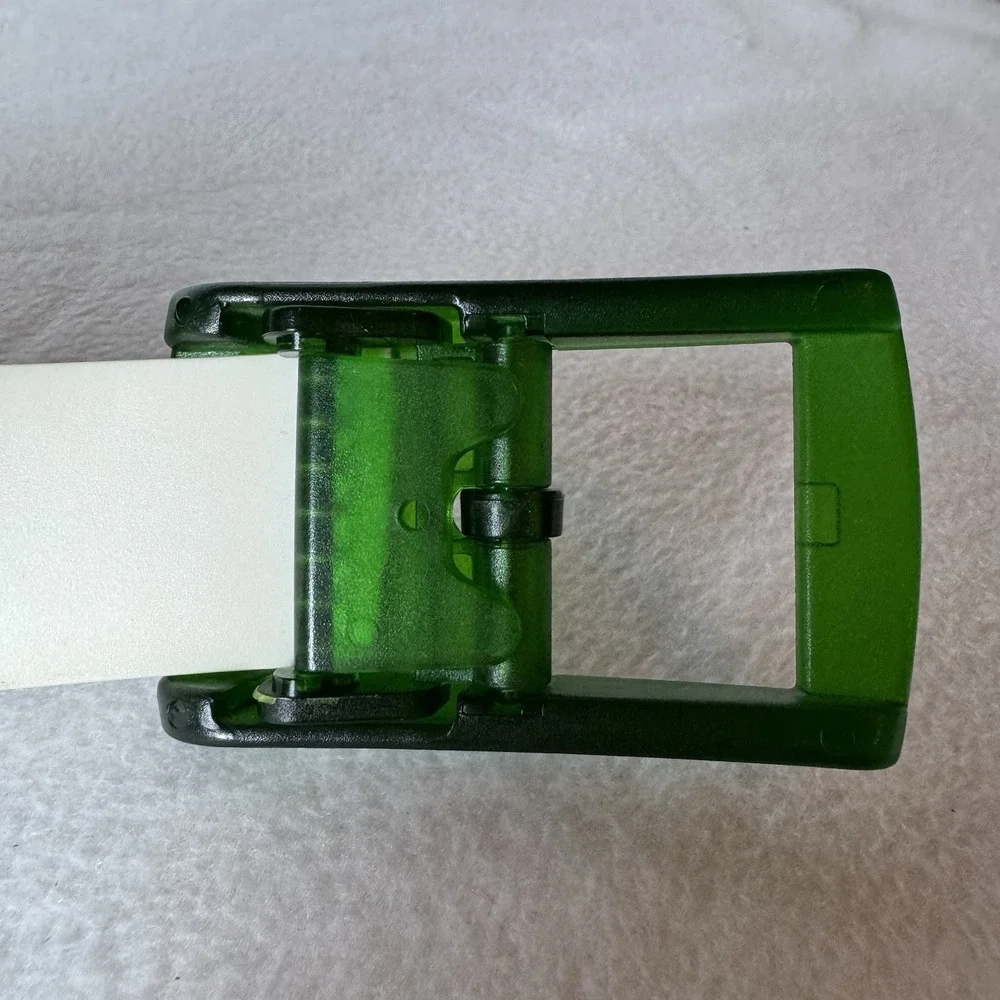 C4 Equestrian Belt Heirloom Green White Translucent Buckle Horse Jumping READ